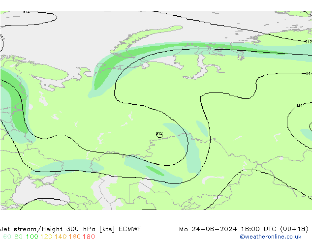 Straalstroom ECMWF ma 24.06.2024 18 UTC