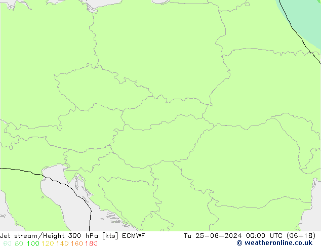 Corrente a getto ECMWF mar 25.06.2024 00 UTC