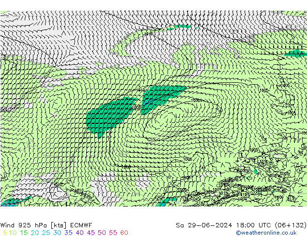  925 hPa ECMWF  29.06.2024 18 UTC