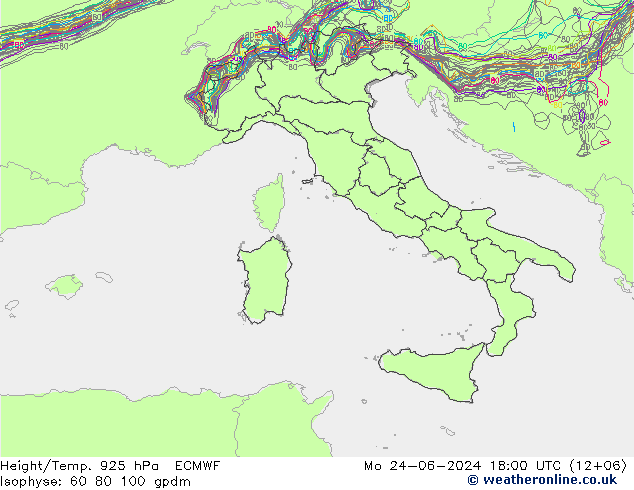 Height/Temp. 925 hPa ECMWF Seg 24.06.2024 18 UTC