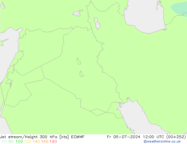 Jet stream/Height 300 hPa ECMWF Pá 05.07.2024 12 UTC