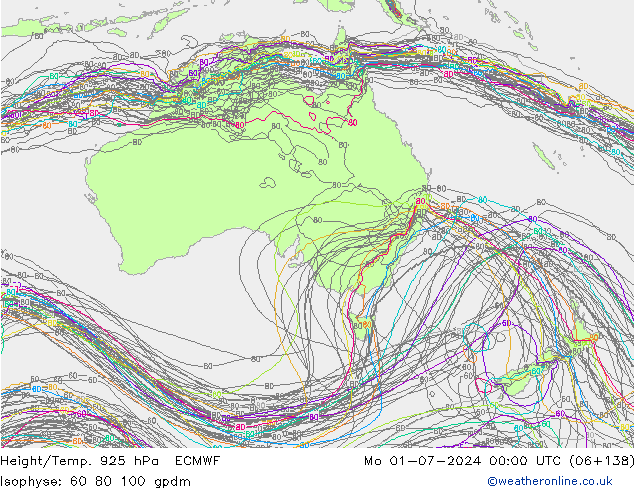 Géop./Temp. 925 hPa ECMWF lun 01.07.2024 00 UTC