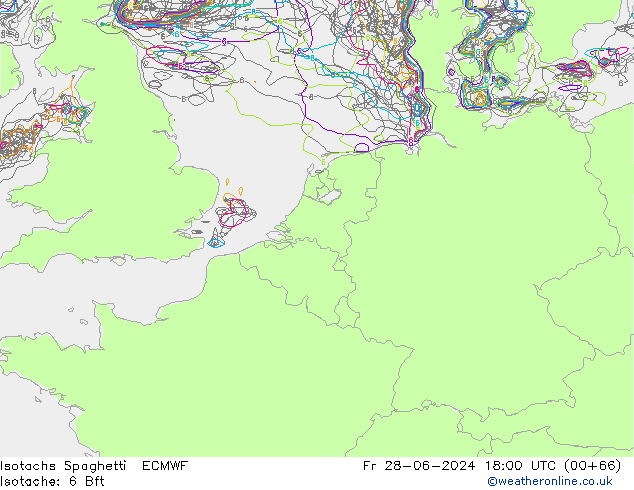 Isotachen Spaghetti ECMWF vr 28.06.2024 18 UTC