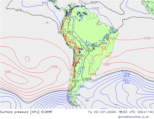 pression de l'air ECMWF mar 02.07.2024 18 UTC