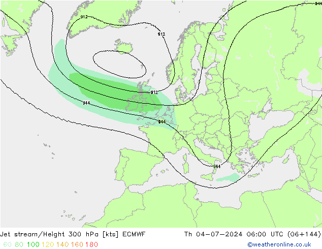Straalstroom ECMWF do 04.07.2024 06 UTC