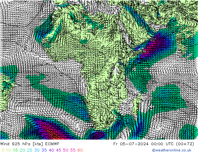 Wind 925 hPa ECMWF vr 05.07.2024 00 UTC