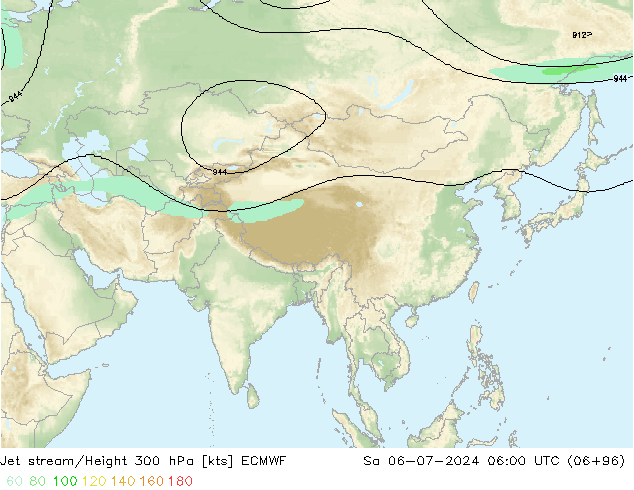 Straalstroom ECMWF za 06.07.2024 06 UTC