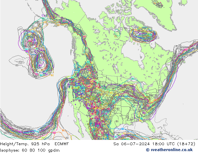 Hoogte/Temp. 925 hPa ECMWF za 06.07.2024 18 UTC