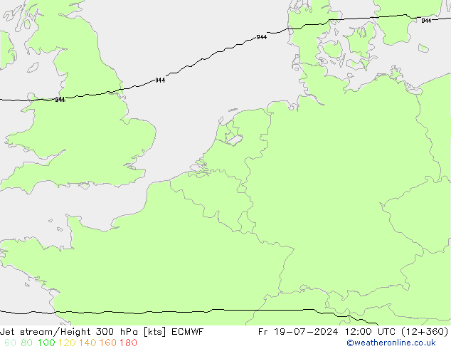 Straalstroom ECMWF vr 19.07.2024 12 UTC