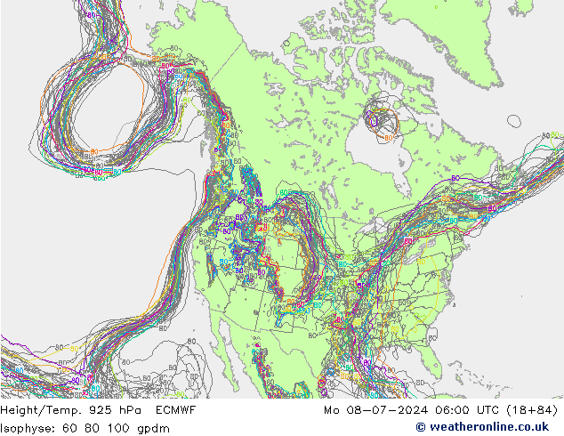Height/Temp. 925 hPa ECMWF 星期一 08.07.2024 06 UTC