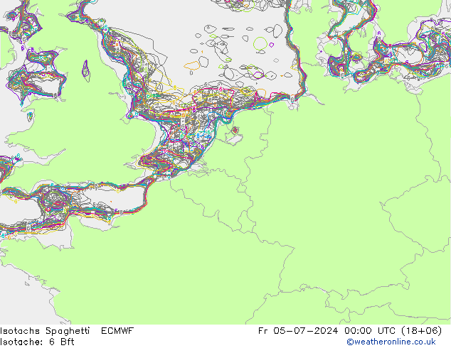 Isotachen Spaghetti ECMWF vr 05.07.2024 00 UTC