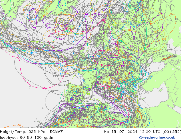 Hoogte/Temp. 925 hPa ECMWF ma 15.07.2024 12 UTC