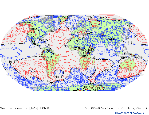 Luchtdruk (Grond) ECMWF za 06.07.2024 00 UTC