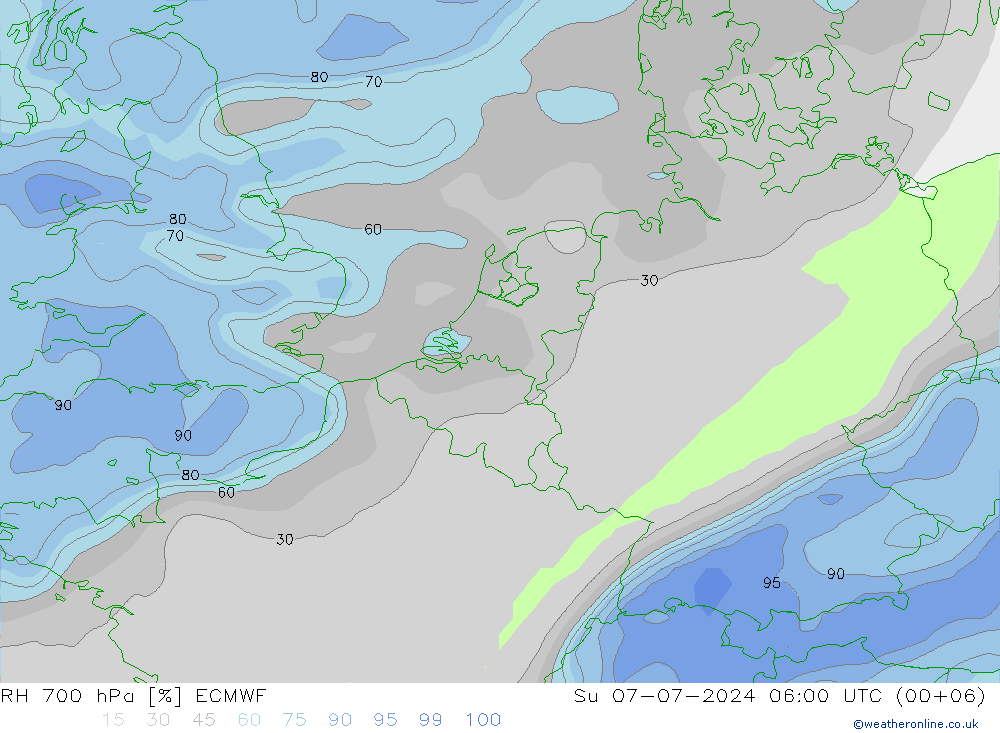 RV 700 hPa ECMWF zo 07.07.2024 06 UTC
