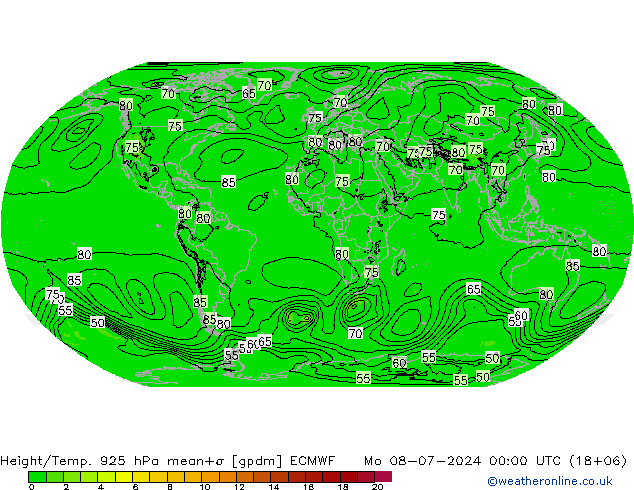 Hoogte/Temp. 925 hPa ECMWF ma 08.07.2024 00 UTC