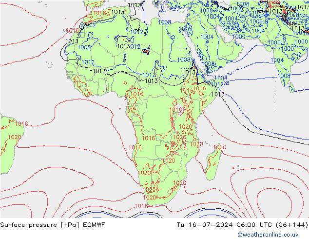 Luchtdruk (Grond) ECMWF di 16.07.2024 06 UTC