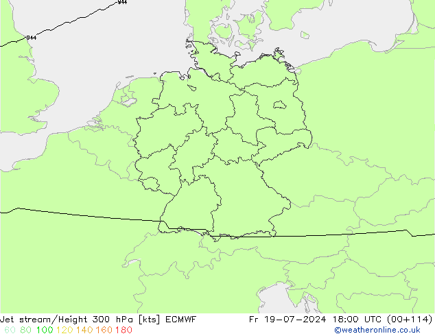 Straalstroom ECMWF vr 19.07.2024 18 UTC