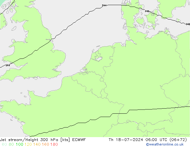 Straalstroom ECMWF do 18.07.2024 06 UTC
