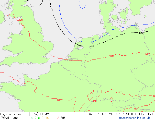 Windvelden ECMWF wo 17.07.2024 00 UTC