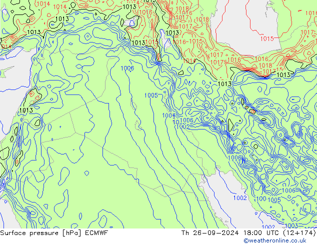 Luchtdruk (Grond) ECMWF do 26.09.2024 18 UTC