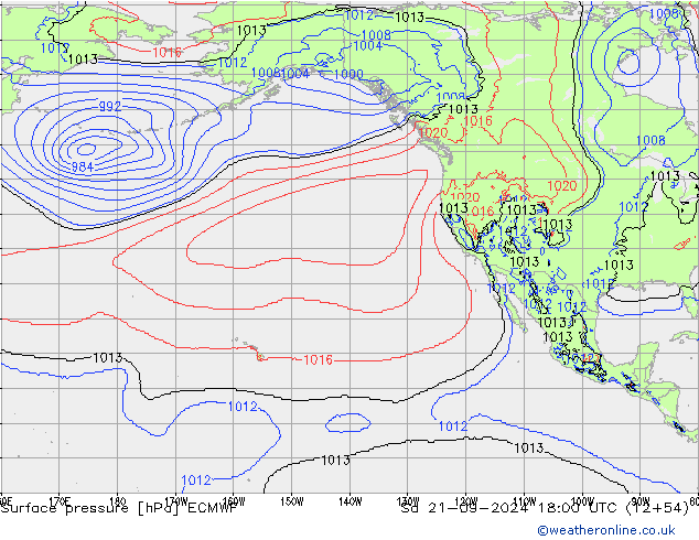 Bodendruck ECMWF Sa 21.09.2024 18 UTC