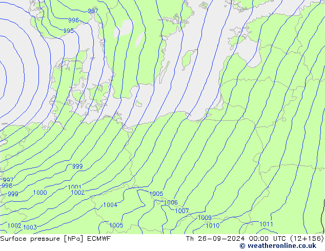 Yer basıncı ECMWF Per 26.09.2024 00 UTC