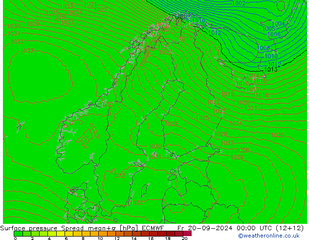 Bodendruck Spread ECMWF Fr 20.09.2024 00 UTC