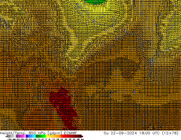 Yükseklik/Sıc. 850 hPa ECMWF Paz 22.09.2024 18 UTC