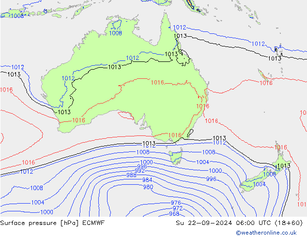 pression de l'air ECMWF dim 22.09.2024 06 UTC