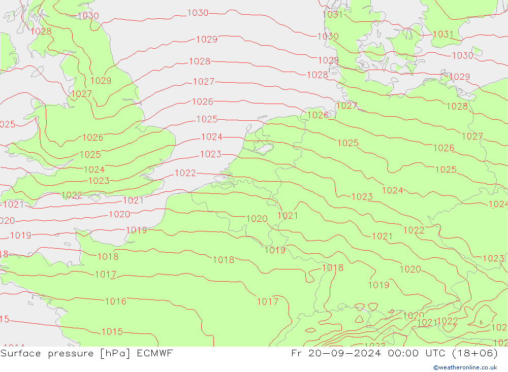 Yer basıncı ECMWF Cu 20.09.2024 00 UTC