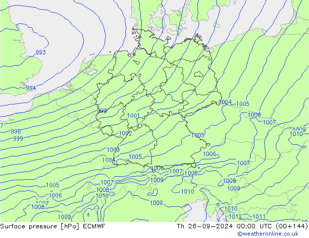 приземное давление ECMWF чт 26.09.2024 00 UTC