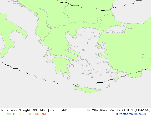 Jet stream/Height 300 hPa ECMWF Th 26.09.2024 06 UTC