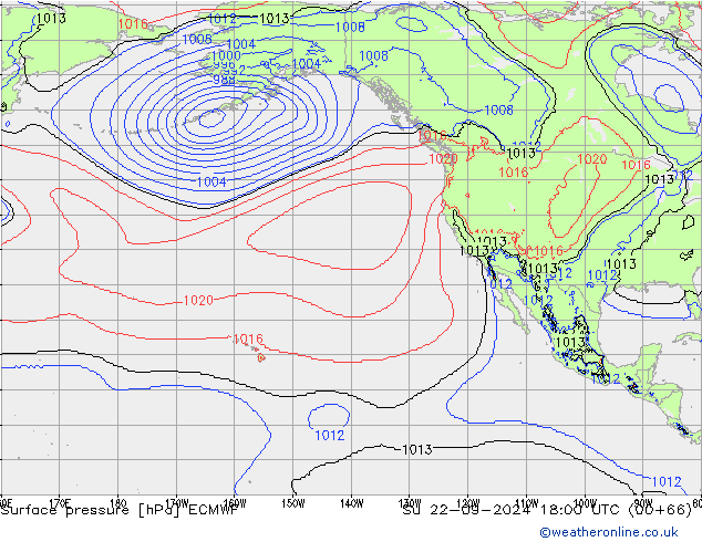 Bodendruck ECMWF So 22.09.2024 18 UTC