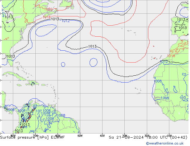 pression de l'air ECMWF sam 21.09.2024 18 UTC