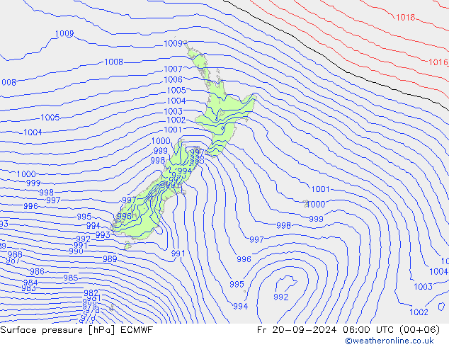 ciśnienie ECMWF pt. 20.09.2024 06 UTC