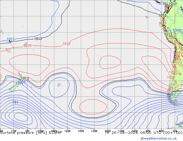 Yer basıncı ECMWF Per 26.09.2024 06 UTC