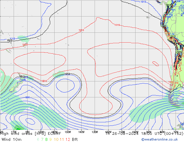 Windvelden ECMWF do 26.09.2024 18 UTC