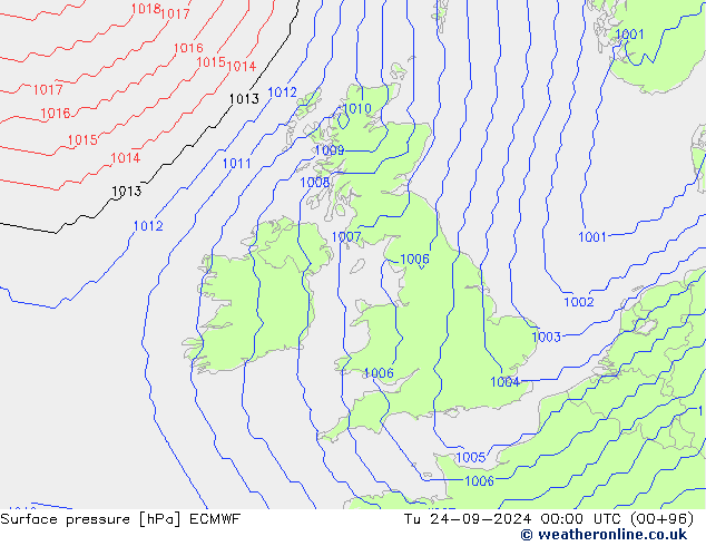 pression de l'air ECMWF mar 24.09.2024 00 UTC