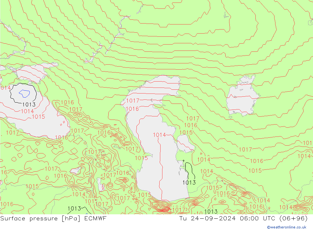 pression de l'air ECMWF mar 24.09.2024 06 UTC