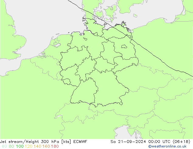 Jet stream/Height 300 hPa ECMWF Sa 21.09.2024 00 UTC