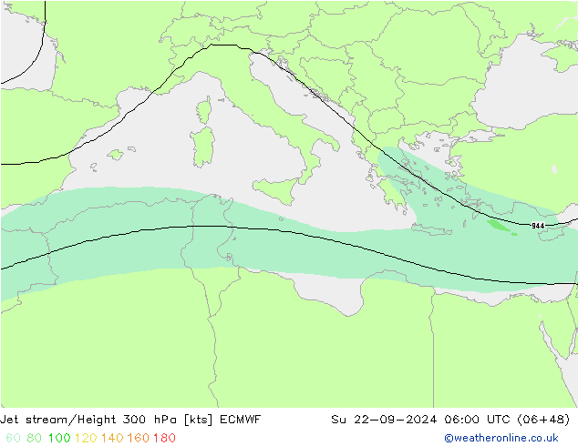 джет ECMWF Вс 22.09.2024 06 UTC