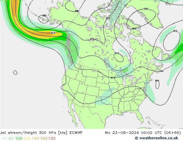 Courant-jet ECMWF lun 23.09.2024 00 UTC