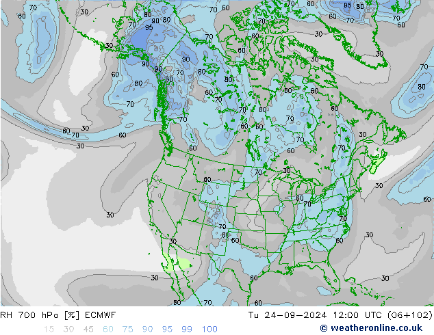 Humedad rel. 700hPa ECMWF mar 24.09.2024 12 UTC