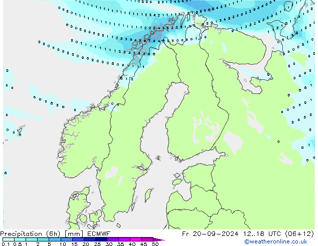 Nied. akkumuliert (6Std) ECMWF Fr 20.09.2024 18 UTC