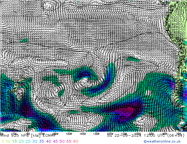 ветер 925 гПа ECMWF Вс 22.09.2024 12 UTC