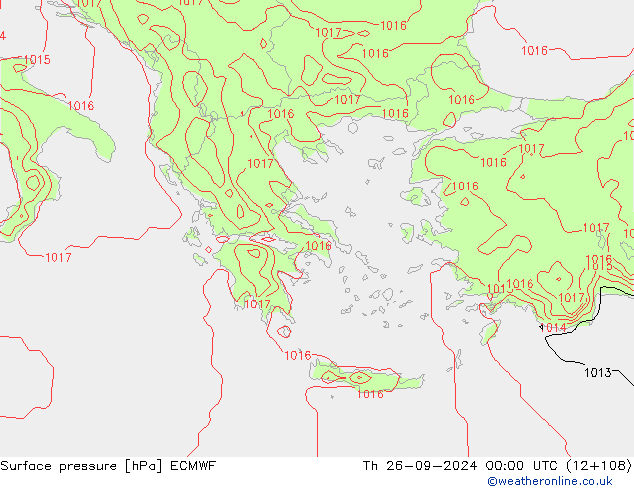 Bodendruck ECMWF Do 26.09.2024 00 UTC