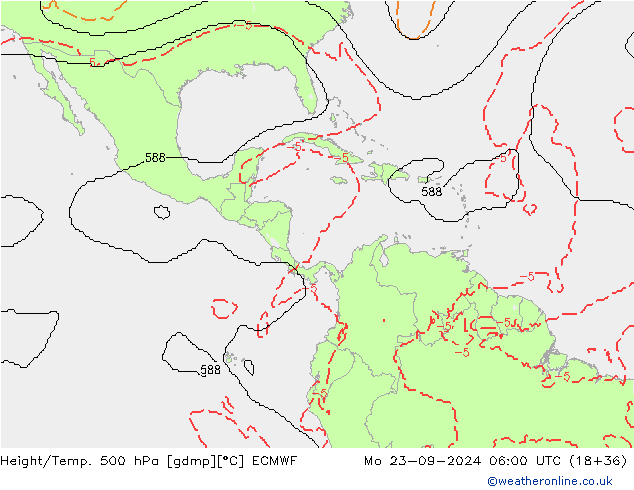 Géop./Temp. 500 hPa ECMWF lun 23.09.2024 06 UTC