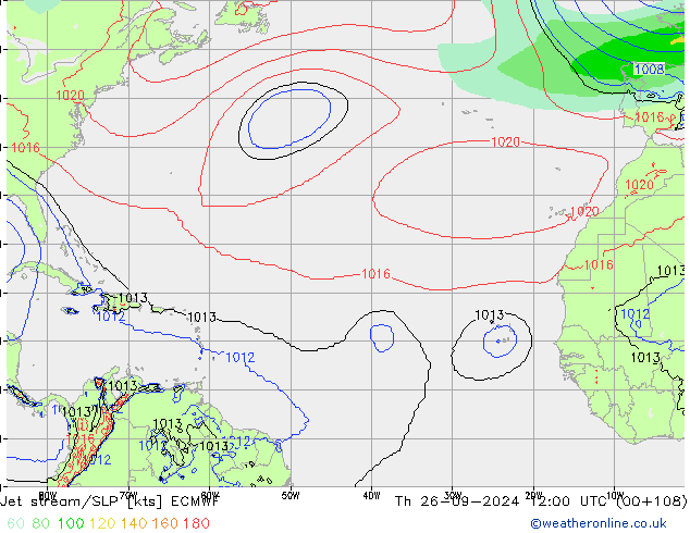 Polarjet/Bodendruck ECMWF Do 26.09.2024 12 UTC