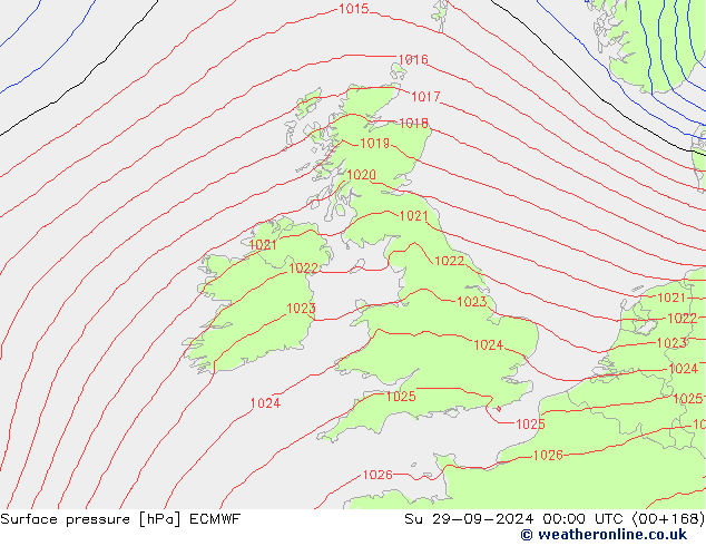 Luchtdruk (Grond) ECMWF zo 29.09.2024 00 UTC