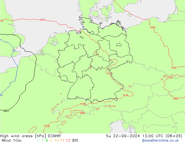 Sturmfelder ECMWF So 22.09.2024 12 UTC